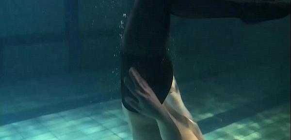  Lozhkova in see through shorts in the pool